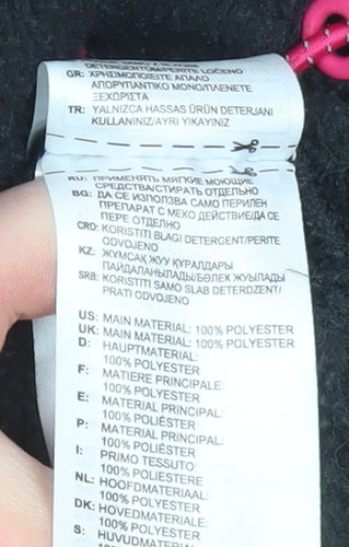 Adidas Womens Black Fleece 1/4 Zip Pullover Sweatshirt Size 14