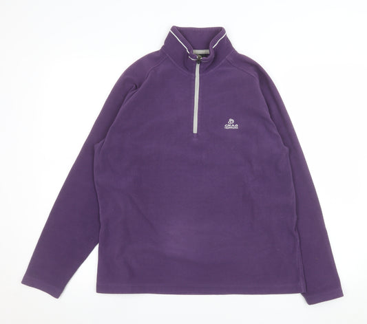 Craghoppers Women's Purple 1/2 Zip Fleece Sweatshirt UK 14