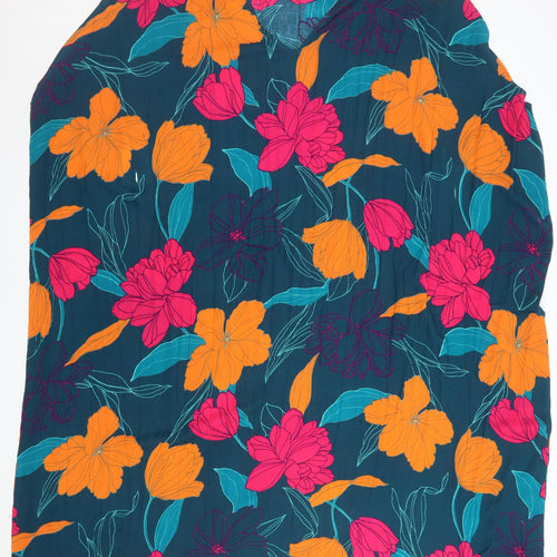 John Lewis Women’s Multicoloured Floral Sleeveless Viscose Shift Dress L