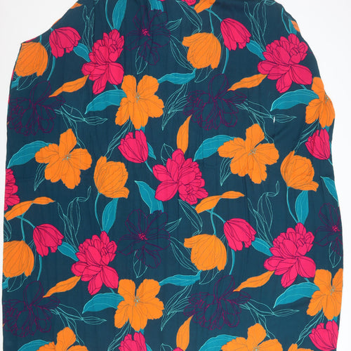 John Lewis Women’s Multicoloured Floral Sleeveless Viscose Shift Dress L