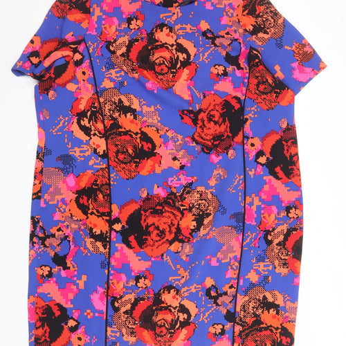 Marks and Spencer Women's Multicoloured Size 22 Sheath Dress