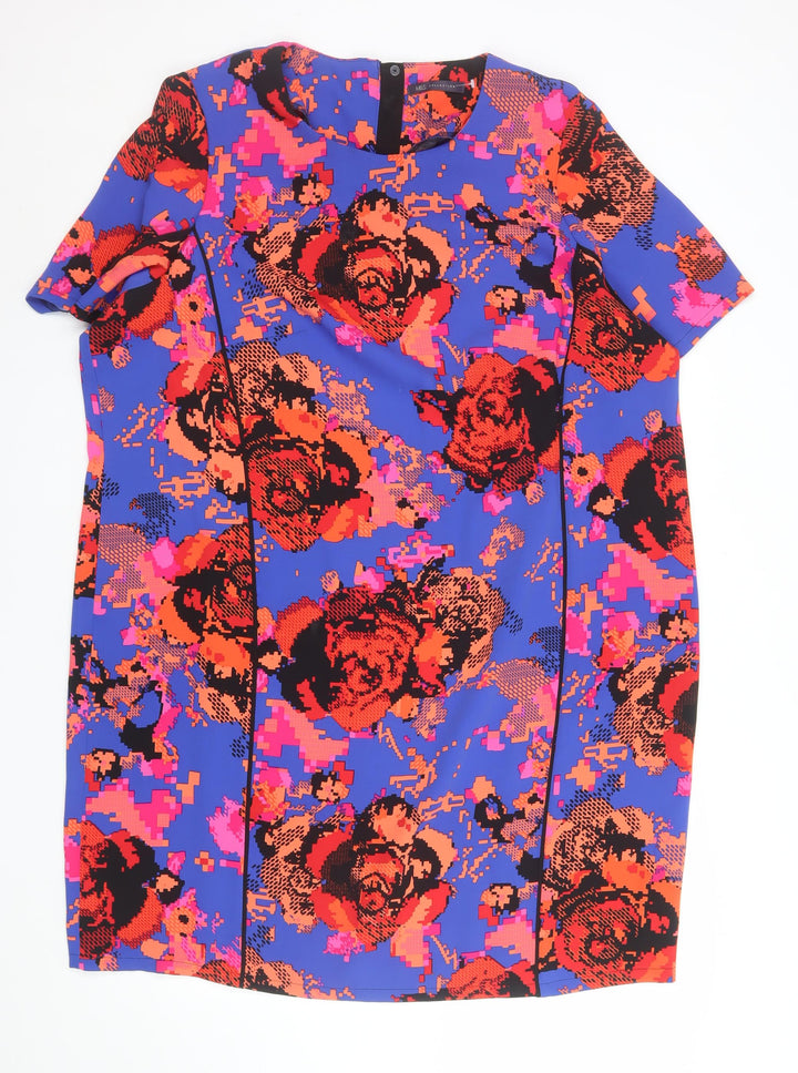Marks and Spencer Women's Multicoloured Size 22 Sheath Dress
