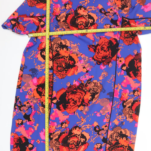 Marks and Spencer Women's Multicoloured Size 22 Sheath Dress