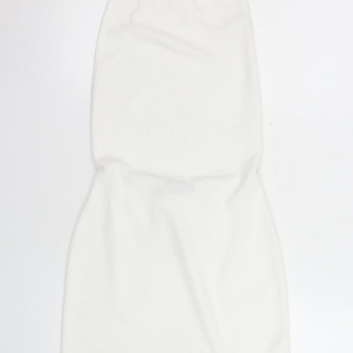 PrettyLittleThing Womens White Halter Bodycon Dress Size 12