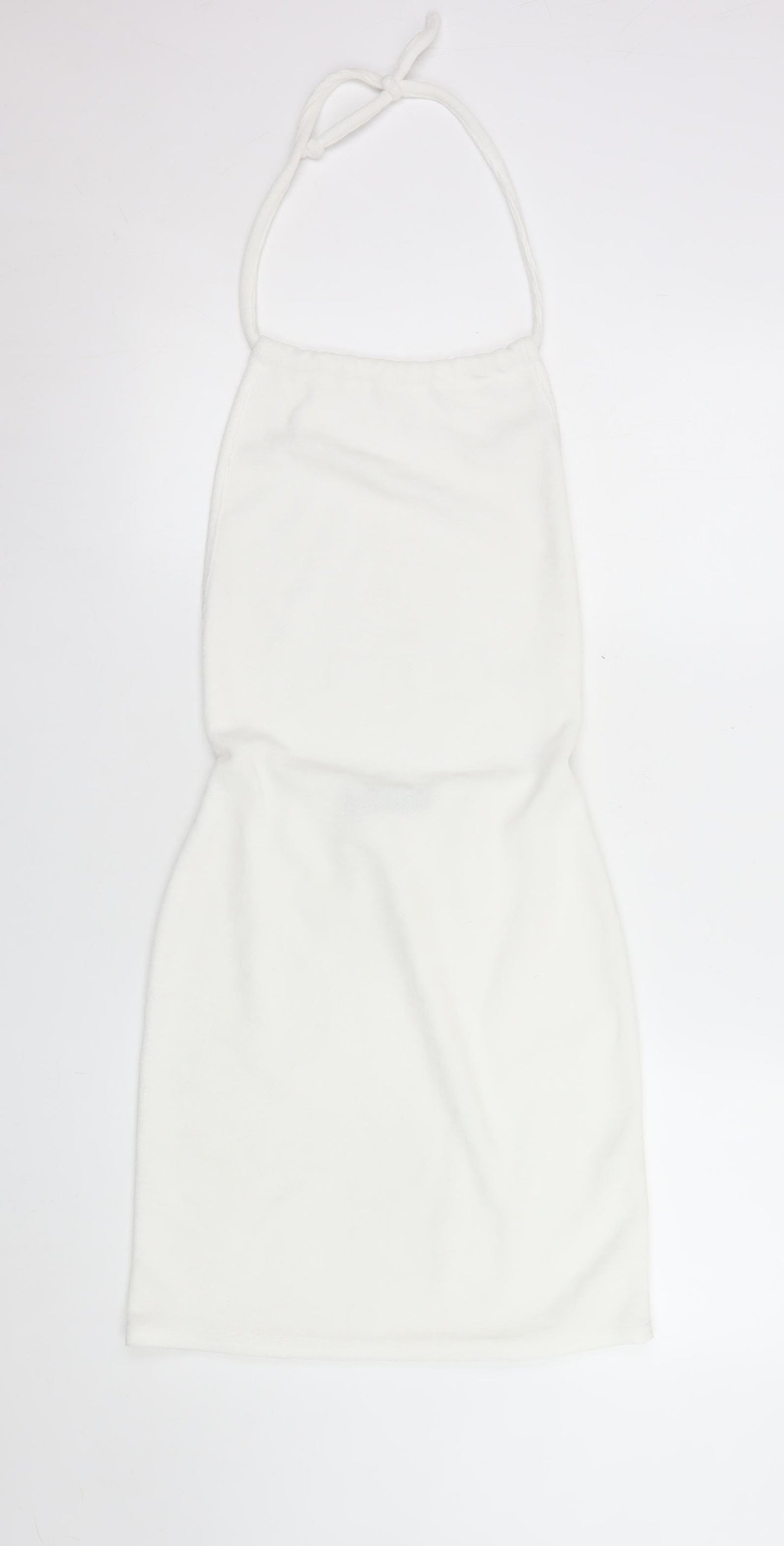 PrettyLittleThing Womens White Halter Bodycon Dress Size 12
