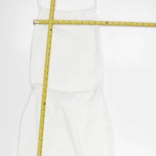 PrettyLittleThing Womens White Halter Bodycon Dress Size 12
