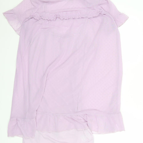 H&M Divided Women’s Purple Short Ruffle Shift Dress M