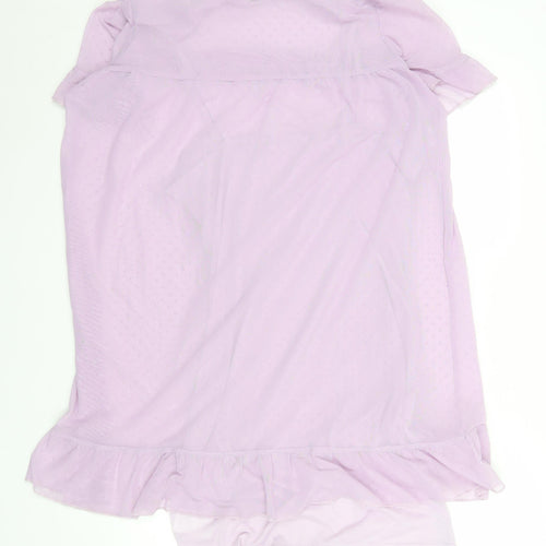 H&M Divided Women’s Purple Short Ruffle Shift Dress M