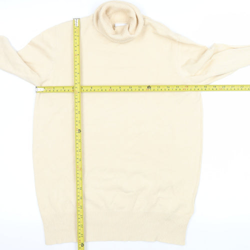 Saint Tropez Womens Beige Roll Neck Long Sleeve Pullover Jumper L