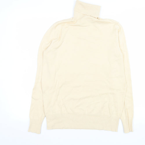 Saint Tropez Womens Beige Roll Neck Long Sleeve Pullover Jumper L