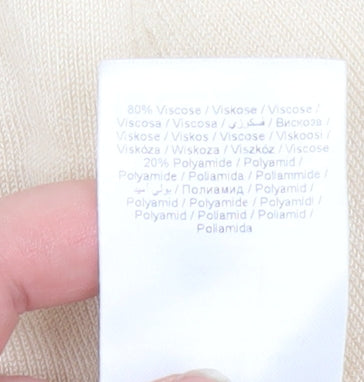 Saint Tropez Womens Beige Roll Neck Long Sleeve Pullover Jumper L