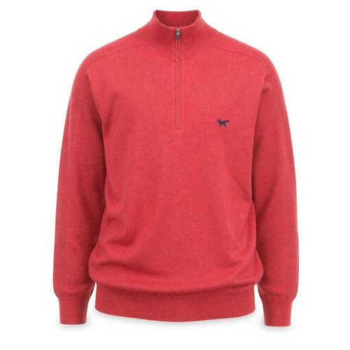 Wolsey Men’s Red Merino Wool 1/2 Zip High Neck Jumper Size L