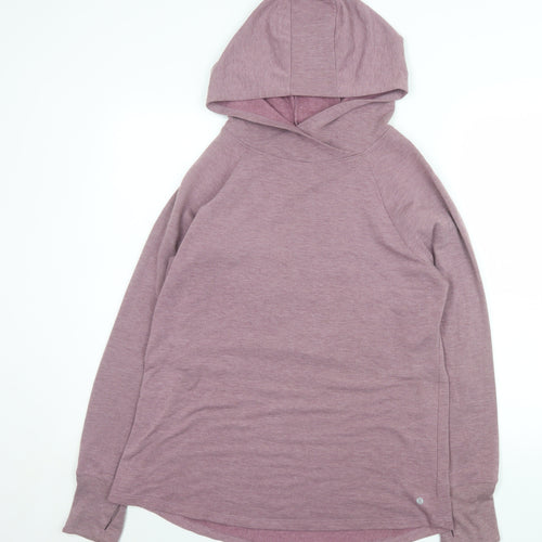 Layer 8 Women’s Mauve QwickDry Pullover Hoodie Size L Lightweight Activewear