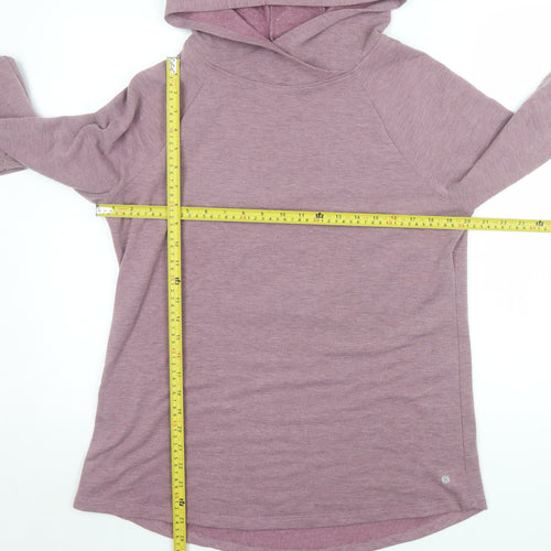 Layer 8 Women’s Mauve QwickDry Pullover Hoodie Size L Lightweight Activewear
