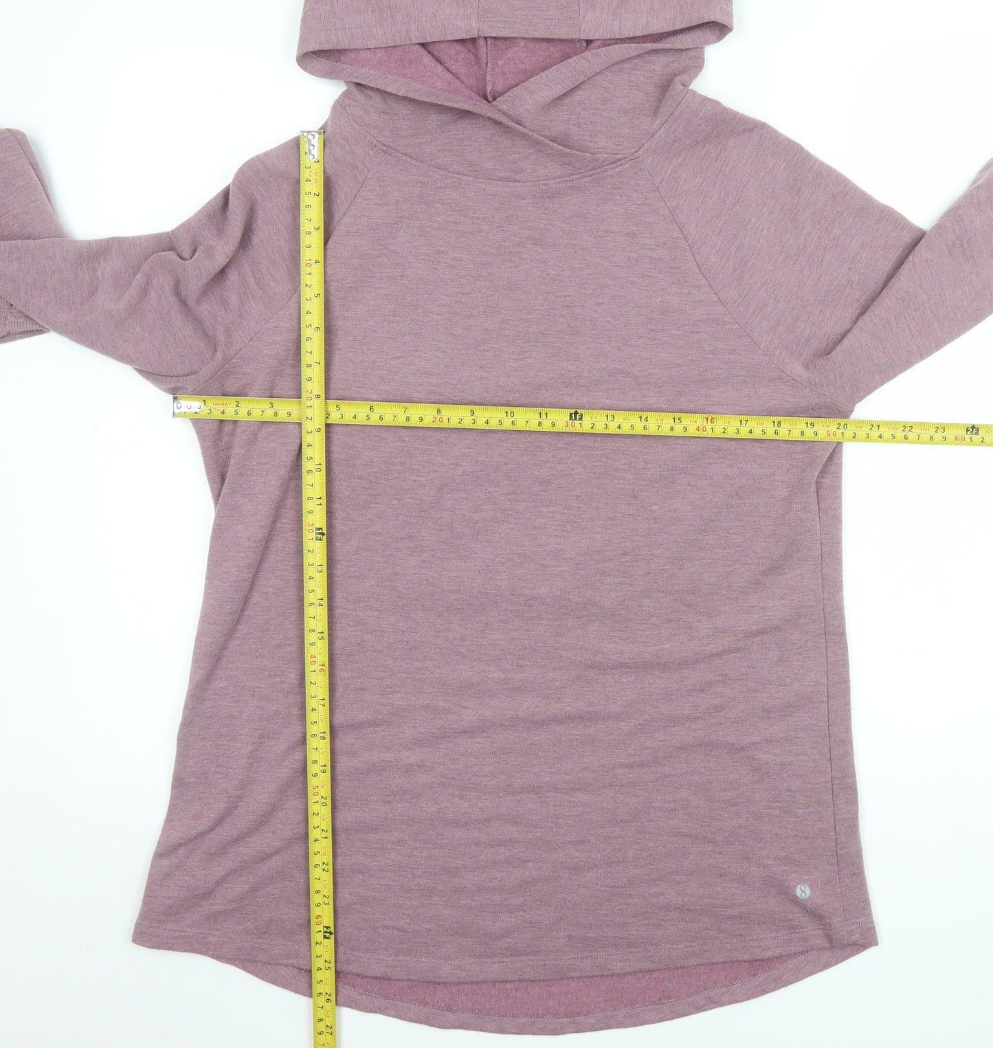 Layer 8 Women’s Mauve QwickDry Pullover Hoodie Size L Lightweight Activewear