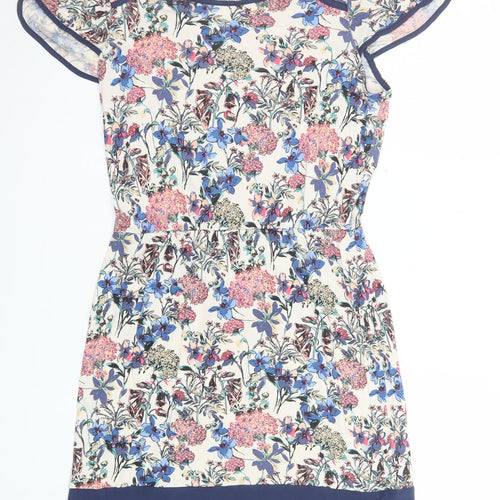 Oasis Women’s Multicoloured Floral Short Shift Dress Size S