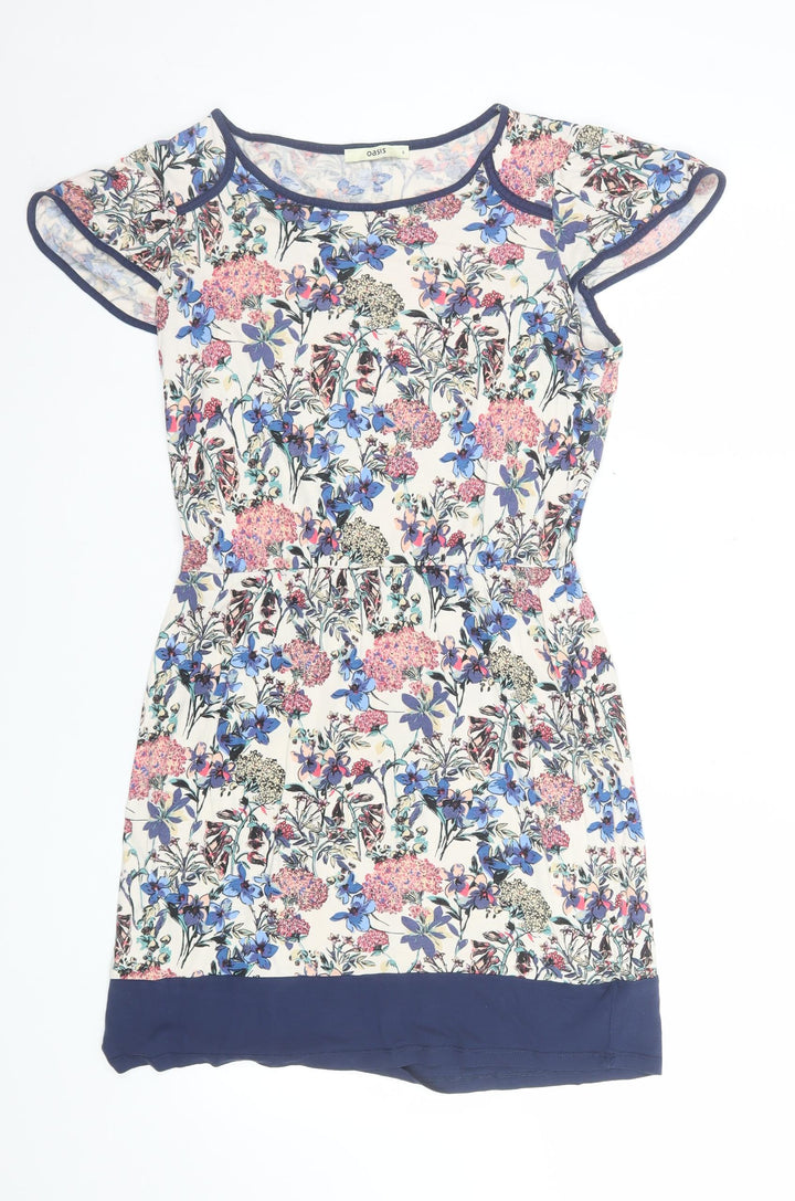 Oasis Women’s Multicoloured Floral Short Shift Dress Size S