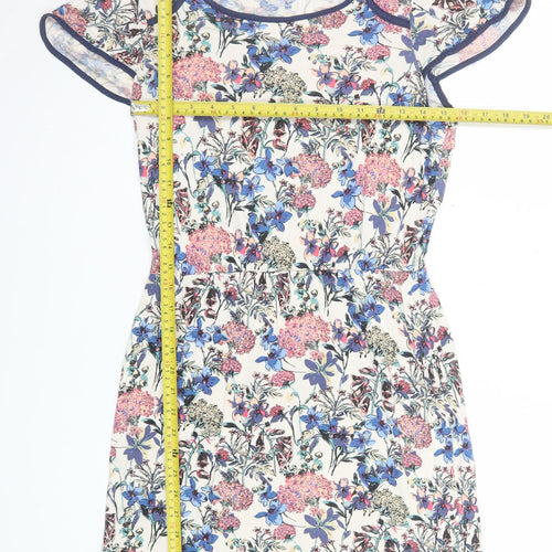 Oasis Women’s Multicoloured Floral Short Shift Dress Size S