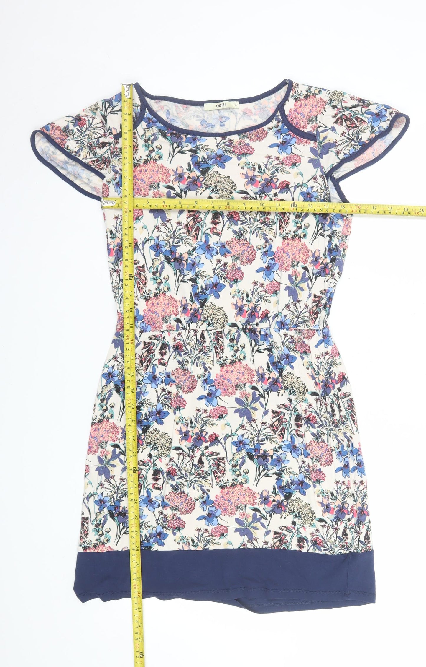 Oasis Women’s Multicoloured Floral Short Shift Dress Size S