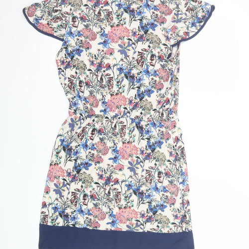 Oasis Women’s Multicoloured Floral Short Shift Dress Size S