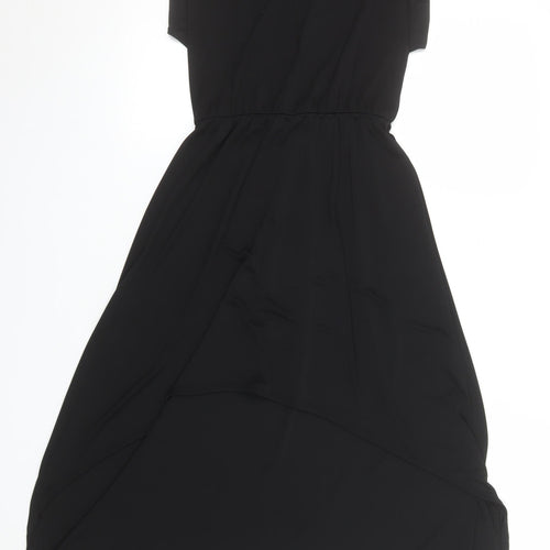 Zara Trafaluc Women's Black Hi-Low Fit & Flare Sleeveless Dress Size S