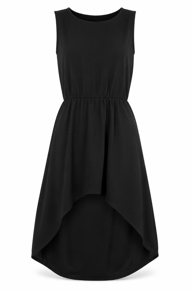 Zara Trafaluc Women's Black Hi-Low Fit & Flare Sleeveless Dress Size S
