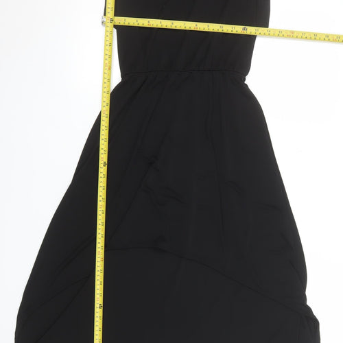 Zara Trafaluc Women's Black Hi-Low Fit & Flare Sleeveless Dress Size S
