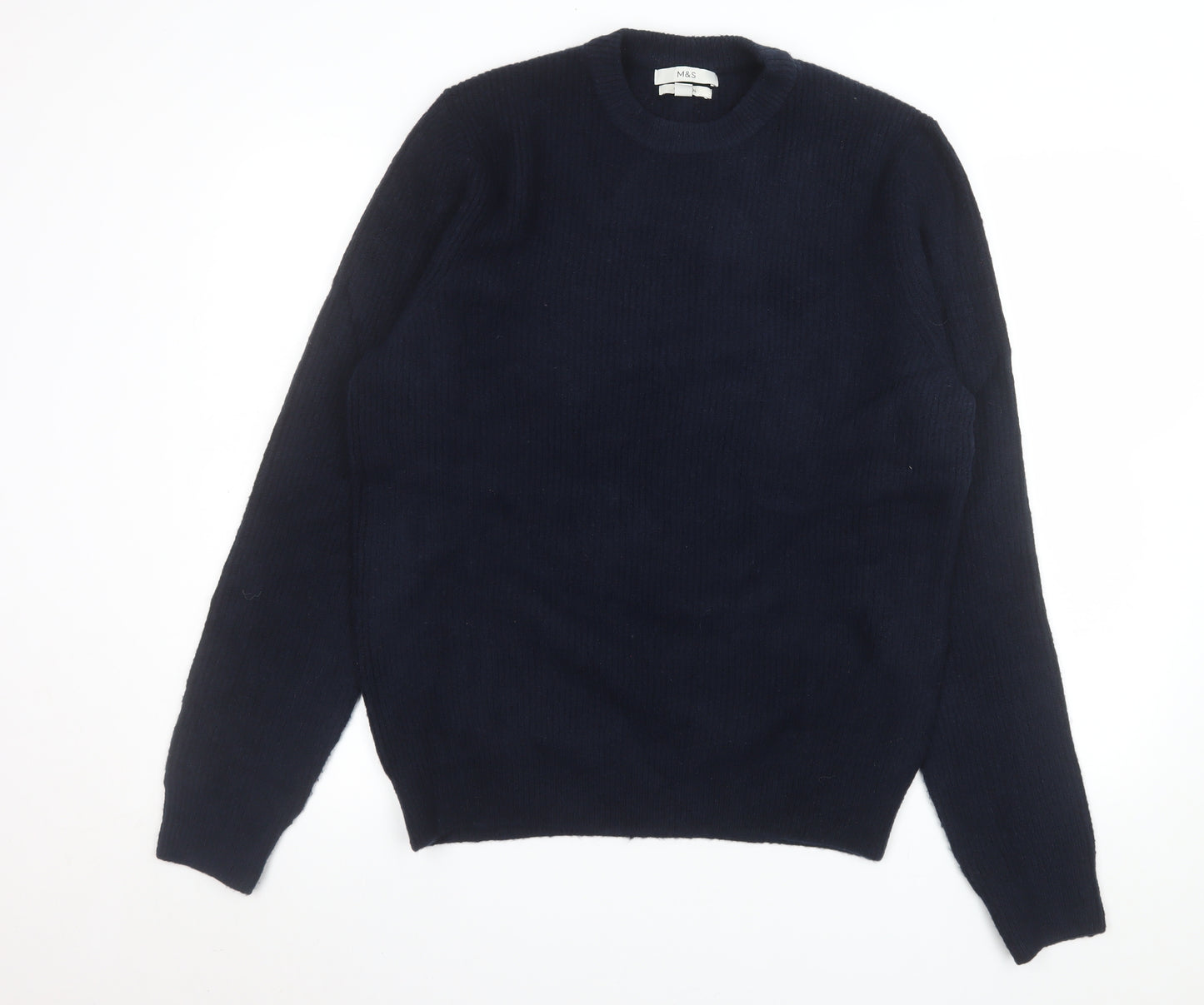 Marks and Spencer Men’s Dark Navy Blue Medium Crew Neck Jumper