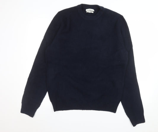 Marks and Spencer Men’s Dark Navy Blue Medium Crew Neck Jumper