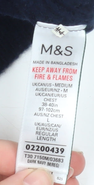 Marks and Spencer Men’s Dark Navy Blue Medium Crew Neck Jumper