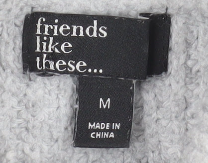 Friends Like These Women's Grey Roll Neck Knit Jumper M