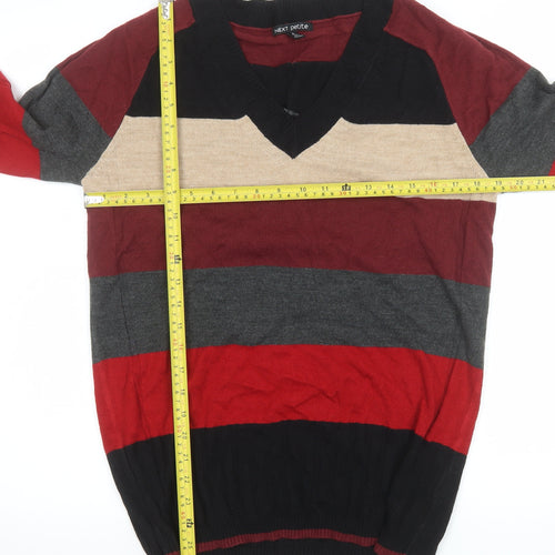 Next Men's Multicoloured Striped V-Neck Jumper Size S