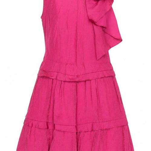 ELAE Women's Pink Knee Length Fit & Flare Sleeveless Party Dress M