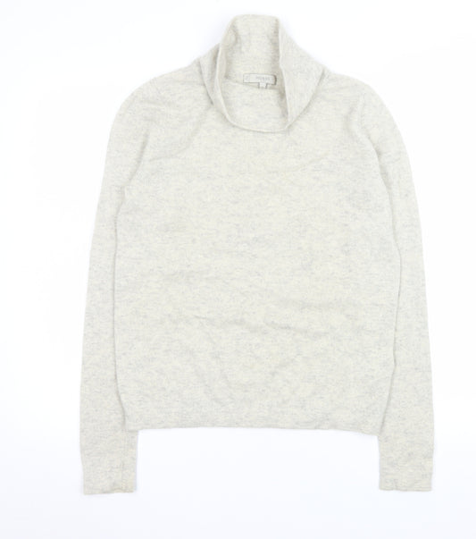 Hobbs Women Ivory Wool Cashmere Cowl Neck Jumper Size S