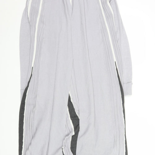 Casamia Exclusive Women’s Grey Long Line Striped Knit Cardigan Size S