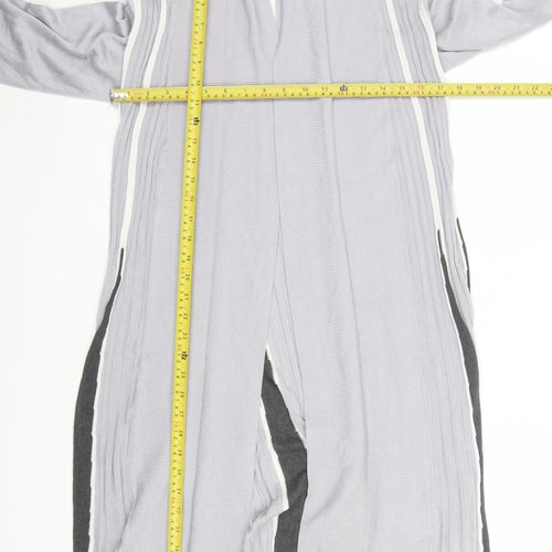 Casamia Exclusive Women’s Grey Long Line Striped Knit Cardigan Size S