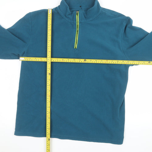Crane Men's Blue Fleece 1/2 Zip Pullover Sweatshirt Large