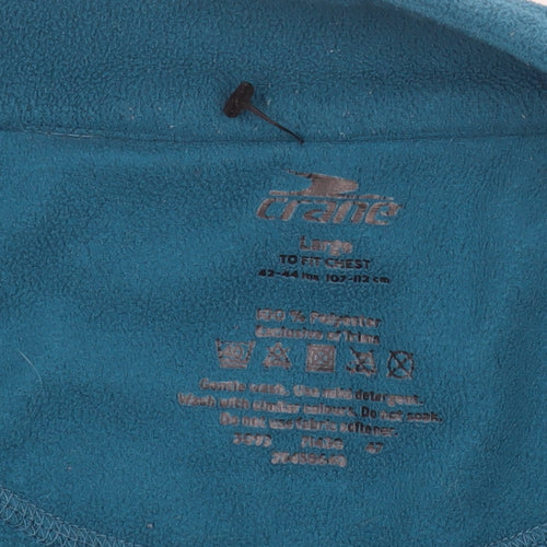 Crane Men's Blue Fleece 1/2 Zip Pullover Sweatshirt Large