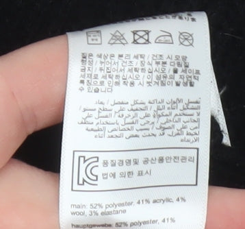 Joules Womens Black V-Neck Button Cardigan Size 18