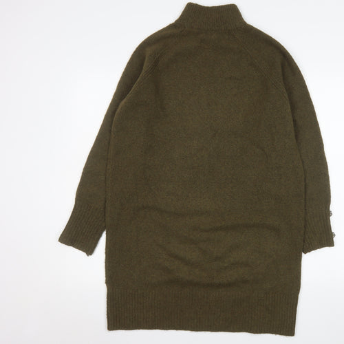 River Island Women’s Green XS Knit Long Sleeve Jumper Dress