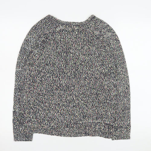 Marks and Spencer Womens Multicoloured Knit V-Neck Pullover Jumper Size 8