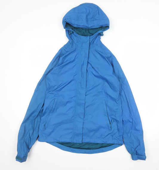 Mountain Warehouse Womens Blue Waterproof Hooded Rain Jacket UK 8