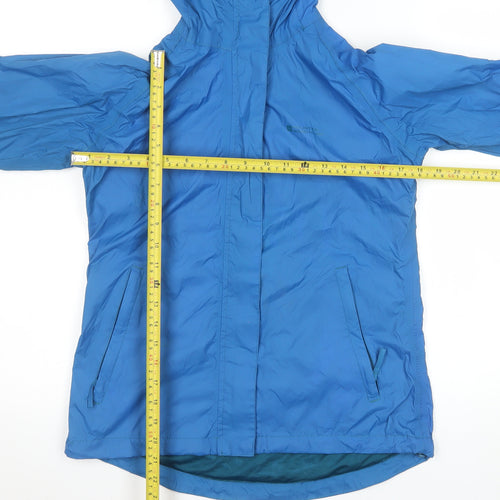 Mountain Warehouse Womens Blue Waterproof Hooded Rain Jacket UK 8