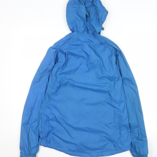 Mountain Warehouse Womens Blue Waterproof Hooded Rain Jacket UK 8
