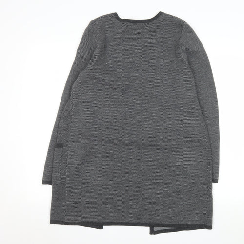 Ellen Tracy Women's Grey Long Sleeve Open Knit Cardigan Size L