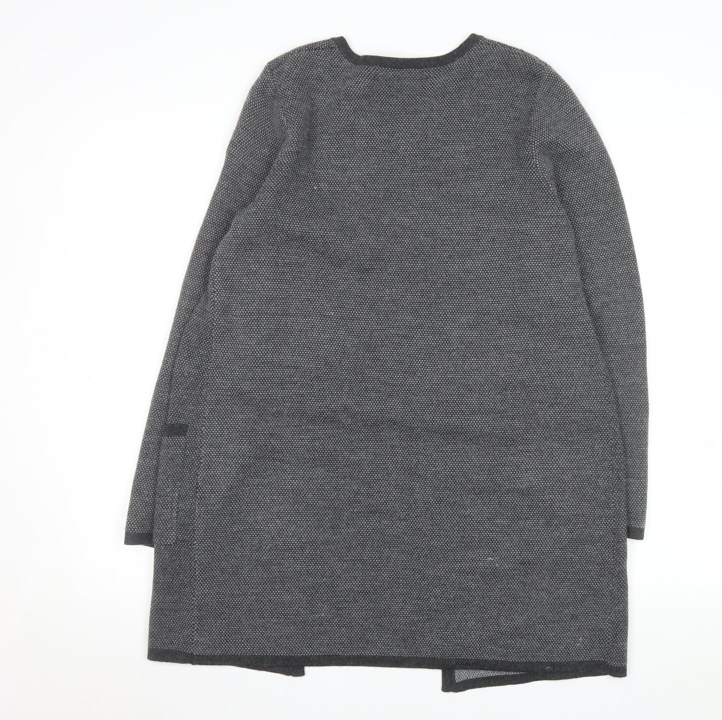 Ellen Tracy Women's Grey Long Sleeve Open Knit Cardigan Size L