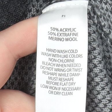 Ellen Tracy Women's Grey Long Sleeve Open Knit Cardigan Size L