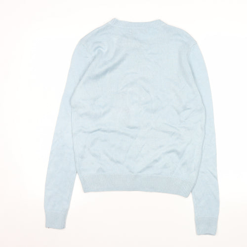 Marks and Spencer Women’s Blue Penguin Jumper Small Crew Neck Knitwear