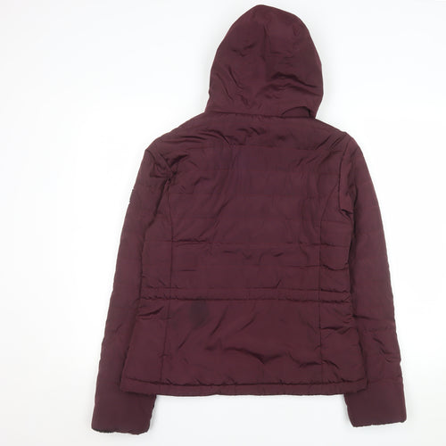 Regatta Women Purple Hooded Puffer Jacket UK 12 Water Resistant