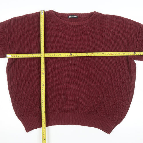American Apparel Men’s Red Cotton Chunky Knit Jumper M